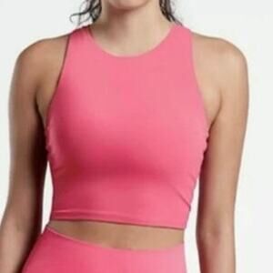 Athleta Conscious Crop Bra D-DD Hibiscus Tea Pink Size XXS